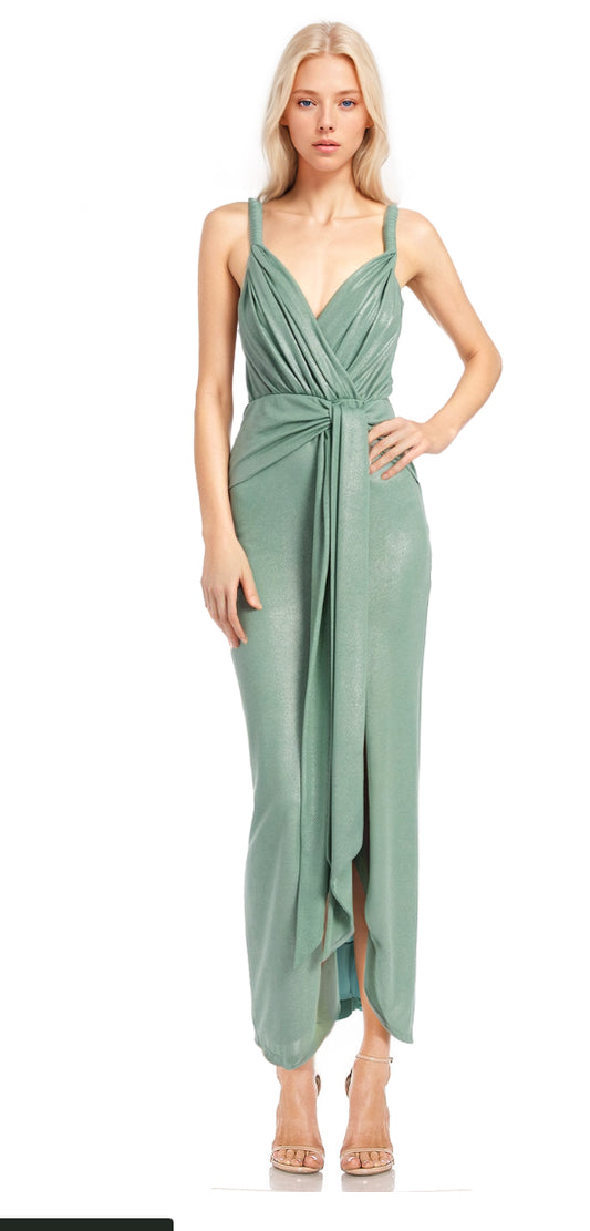 Jewel BM Twist Shldr Tie Front Maxi